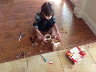 Hannah working on a Nano Bug habitat